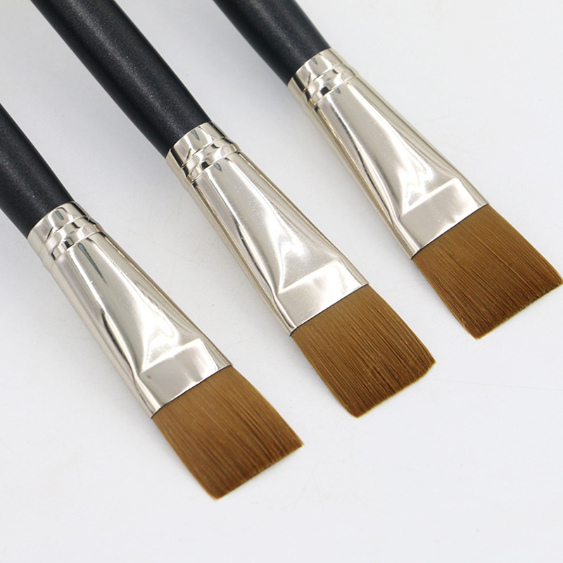 Beauty Makeup Face - 【L】แปรงรองพื้นทรงสี่เหลี่ยมแบน แปรงคอนซีลเลอร์ขนนุ่ม แปรงทาบีบีครีม แปรงทาหน้ากาก แปรงทาสี แปรงสำหรับผู้หญิง