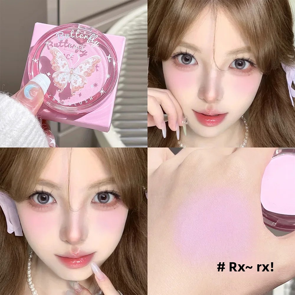 Beauty Makeup Palette - พาเลตต์บลัชออน 3 สี Romantic Butterfly แป้งปัดแก้มเนื้อแมตต์และชิมเมอร์