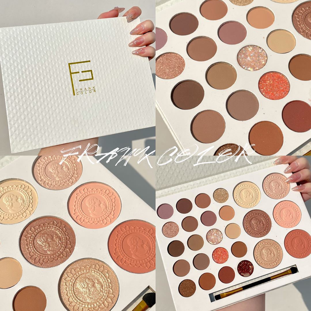 Beauty Makeup Palette - ใหม่ Blush Palette Mineral Pigment Blendable