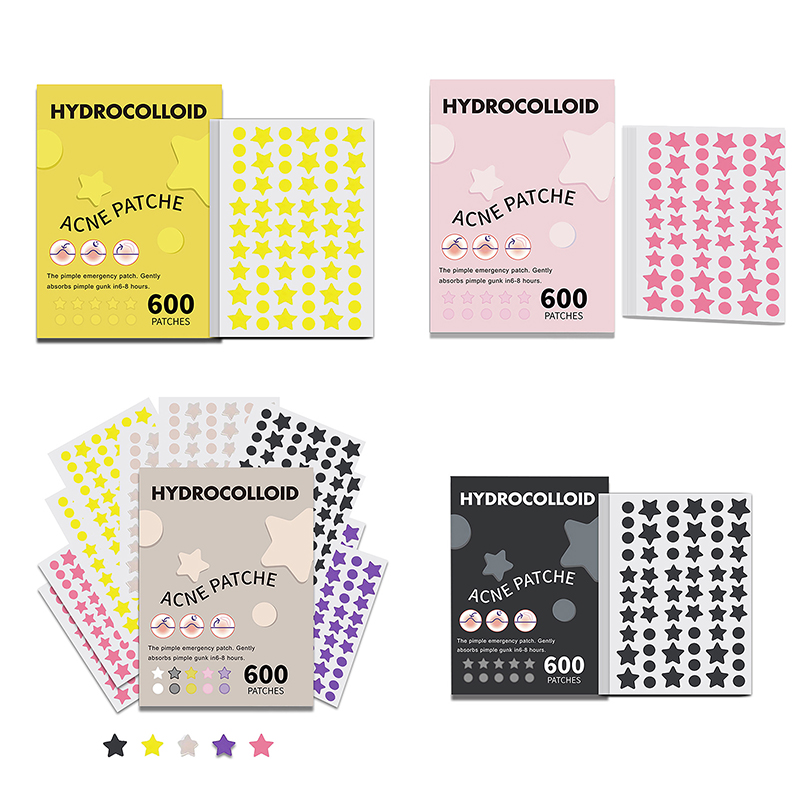 Beauty Makeup Tool - 600 ชิ้น/เซ็ต Star Pimple Patch สิวที่มีสีสันที่มองไม่เห็นกําจัดสิว