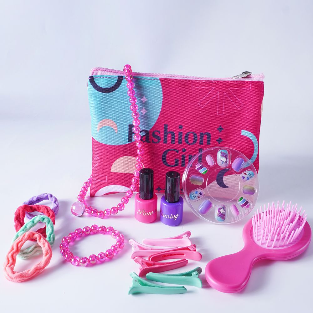 Beauty Makeup Games For Girls - กระเป๋าเครื่องสำอางแฟชั่นทำเล็บมือและความงามชุดแต่งผมสำหรับเด็กผู้หญิงของเล่นแกล้งเล่นเป็นของขวัญงานอดิเรก