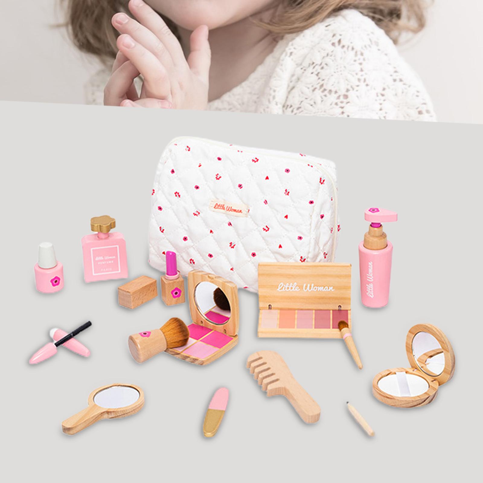 Beauty Makeup Games For Girls - แต่งหน้าชุดของเล่นไม้แต่งหน้าของเล่นกระเป๋าเครื่องสําอางสําหรับสาวบทบาทเล่นเกม Pretend Play แต่งหน้าชุดความงามของขวัญวันเกิด