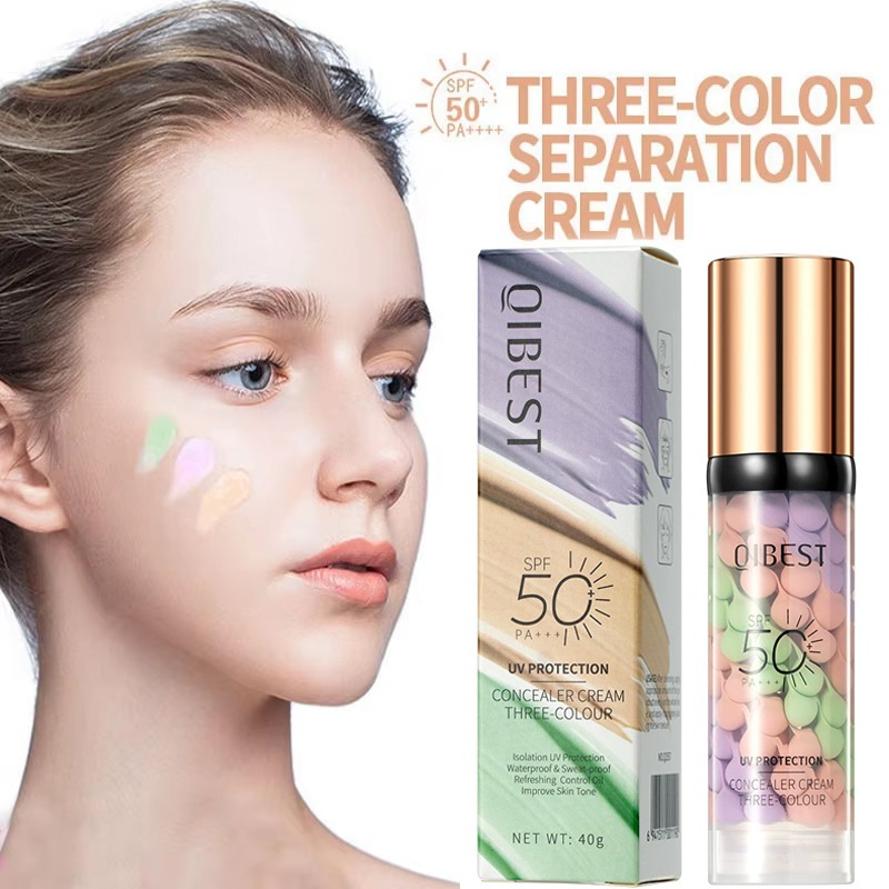 Beauty Makeup Foundation - เฟซ เมคอัพ ไพรเมอร์ ไตร-คัลเลอร์ ครีม คอนทัวร์