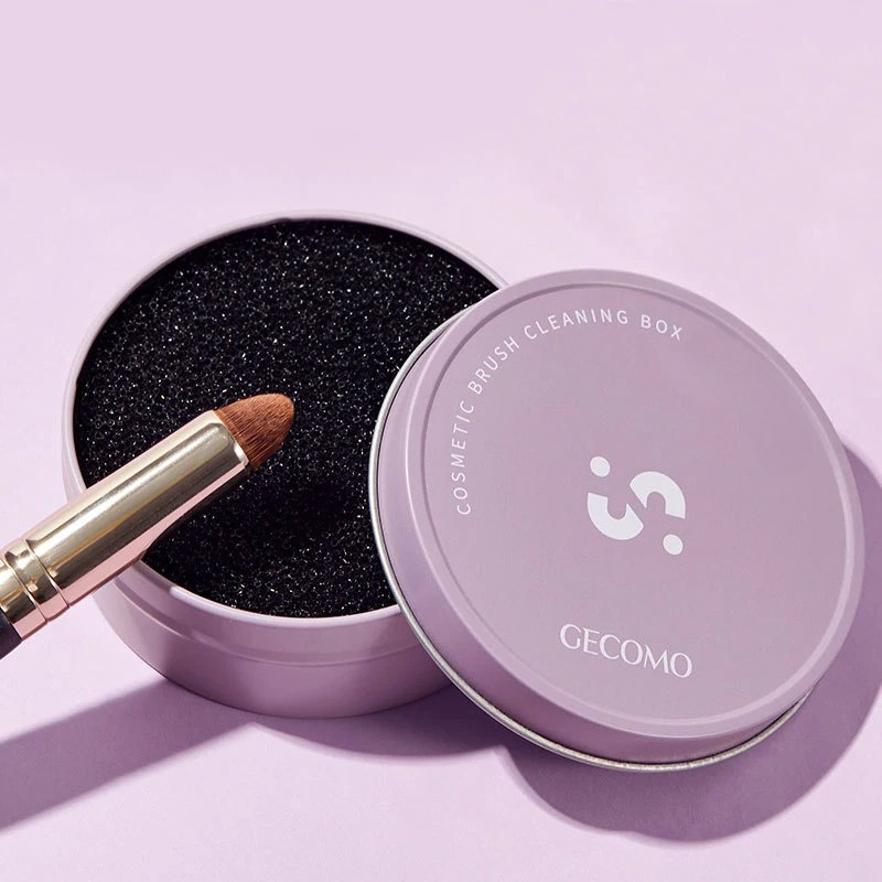 Cosmetic Sponge - กล่องทำความสะอาดแปรงแต่งหน้า ฟองน้ำทำความสะอาดแปรงอายแชโดว์แบบเร็ว น้ำยาทำความสะอาดแปรงแต่งหน้าแบบแห้ง อุปกรณ์ทำความสะอาดแปรงแต่งหน้า อุปกรณ์เสริมสำหรับแต่งหน้า