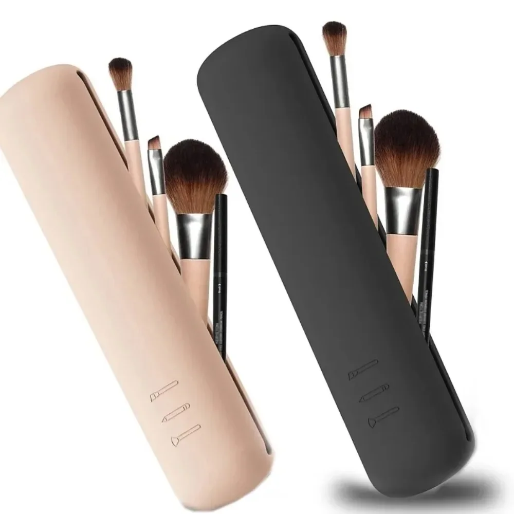 Cosmetic Sponge - Travel แปรงแต่งหน้าซิลิโคนแปรงเครื่องสําอางกระเป๋าแต่งหน้าฟองน้ําแบบพกพากันน้ําแต่งหน้าเครื่องมือสําหรับผู้หญิงหญิง