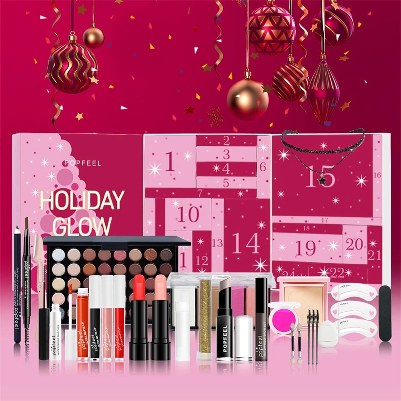 Makeup Beauty House - ชุดเครื่องสำอางนับถอยหลังวันคริสต์มาส ลิปสติก อายแชโดว์ เครื่องสำอาง 24 ชิ้น