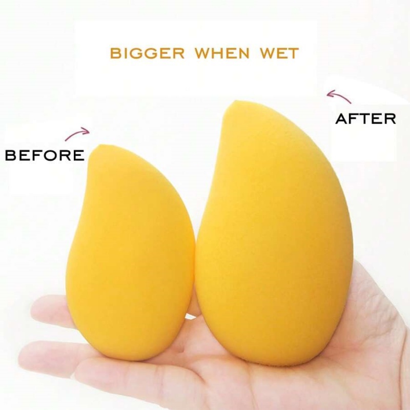 12/2pcs Mango Shape Soft แต่งห - Beauty Makeup Foundation บทวิจารณ์และราคา