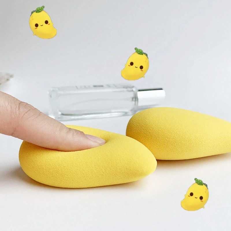 12/2pcs Mango Shape Soft แต่งห - Beauty Makeup Foundation บทวิจารณ์และราคา