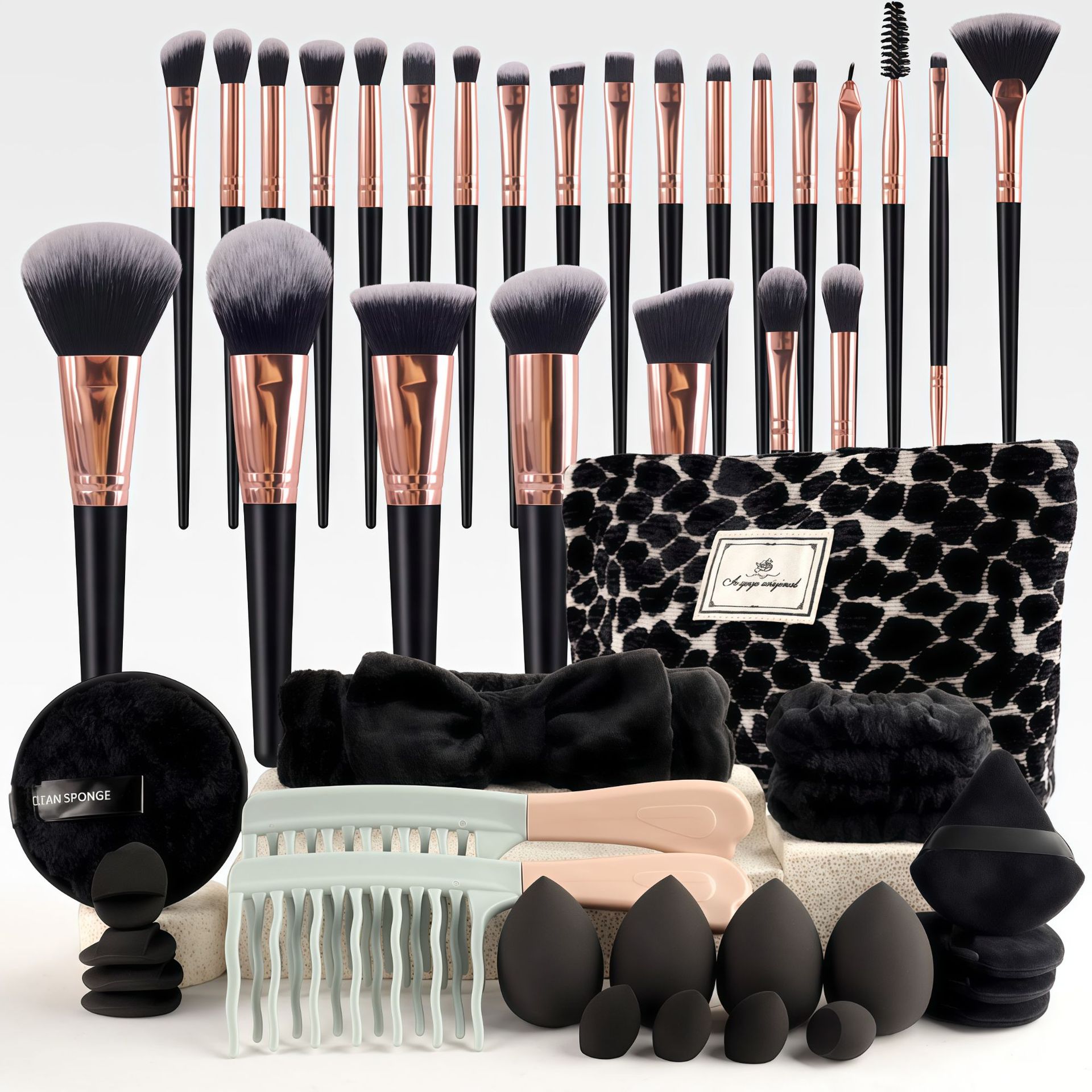 ชุดแปรงแต่งหน้าสไตล์หรูหรา ชุด - Beauty Makeup Tool บทวิจารณ์และราคา
