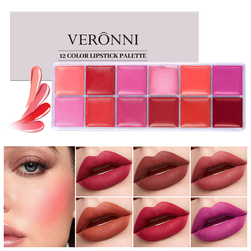 12 สี ลิปกลอสสำหรับผู้หญิง ให้ - Beauty Makeup Palette บทวิจารณ์และราคา