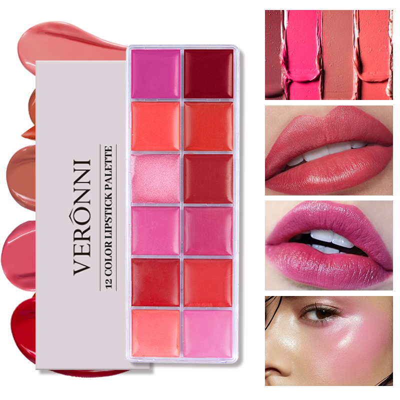 12 สี ลิปกลอสสำหรับผู้หญิง ให้ - Beauty Makeup Palette บทวิจารณ์และราคา