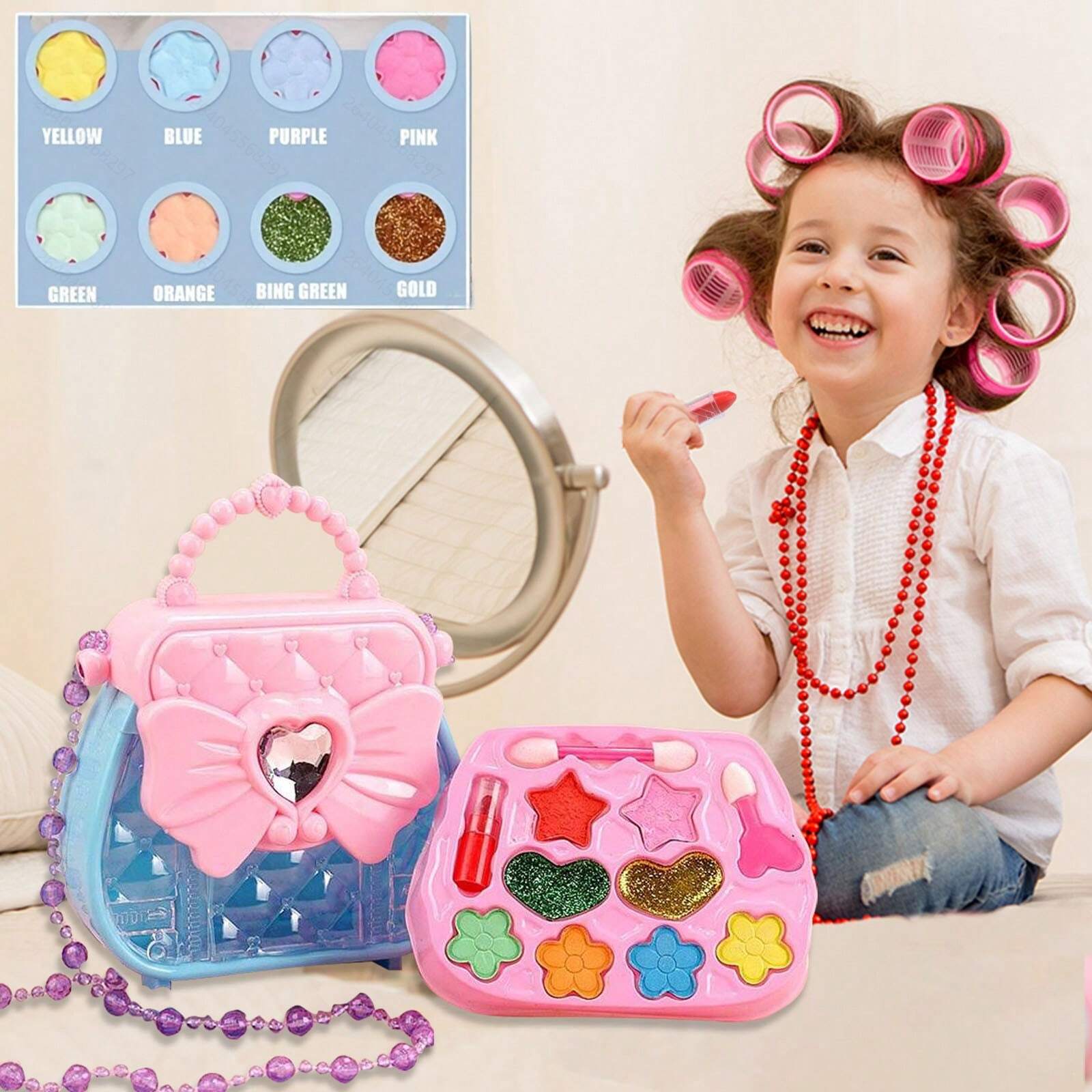 ชุดของเล่นแต่งตัวเด็ก: ชุดแต่ง - Beauty Makeup Kit For Kids บทวิจารณ์และราคา