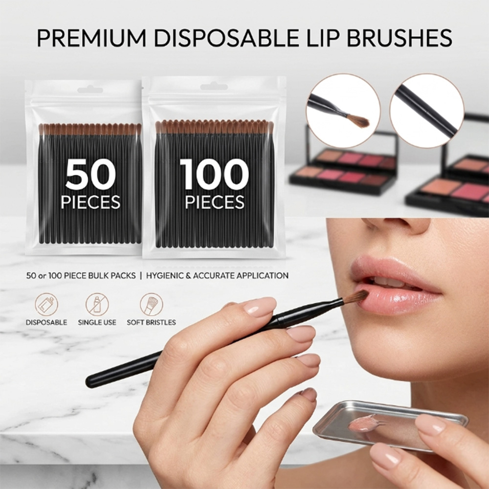 50/100 ชิ้นชุดแปรงทาปากแบบใช้แ - Beauty Makeup Tool บทวิจารณ์และราคา