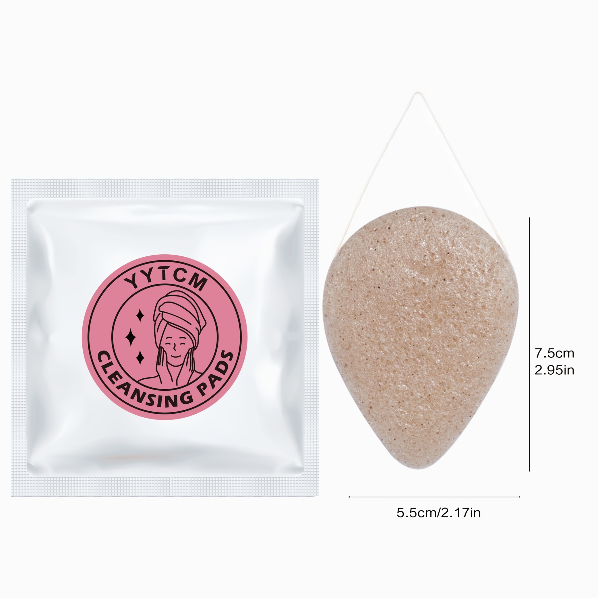 ฟองน้ำคอนจาคจากเมล็ดวอลนัทสำหร - Cosmetic Sponge บทวิจารณ์และราคา