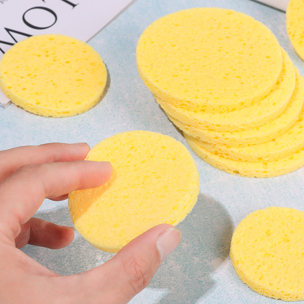 10pcs 6-9 ซม.สีเหลืองรอบแต่งหน - Cosmetic Sponge บทวิจารณ์และราคา